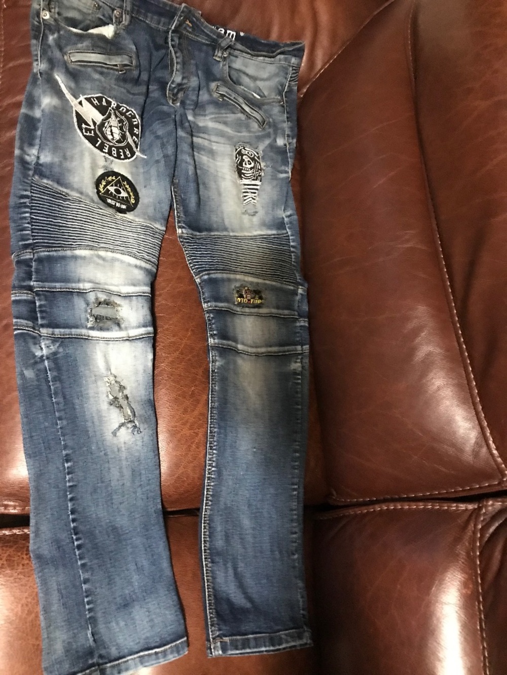 Vintage biker slim jeans